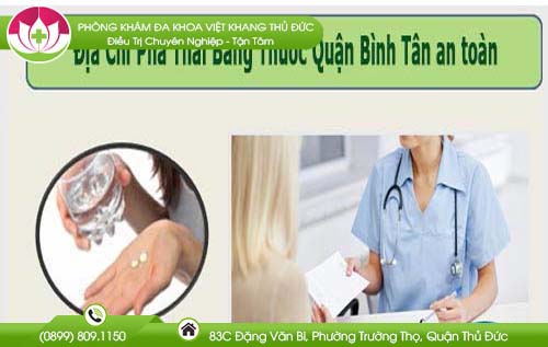 Địa chỉ bệnh viện nạo phá thai bằng thuốc Quận Bình Tân an toàn và kín đáo
